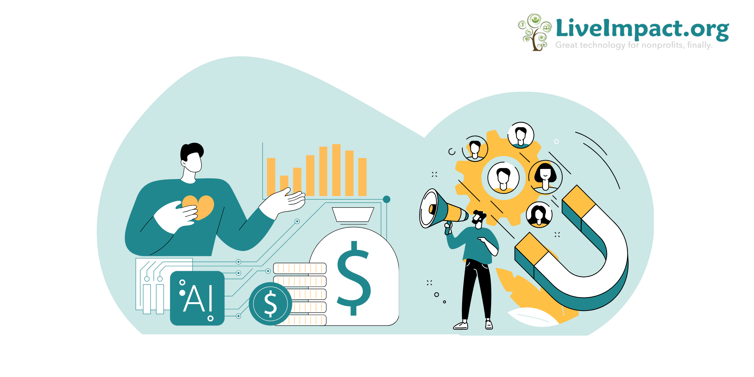 An image of nonprofit members using fundraising software to reduce fundraising costs