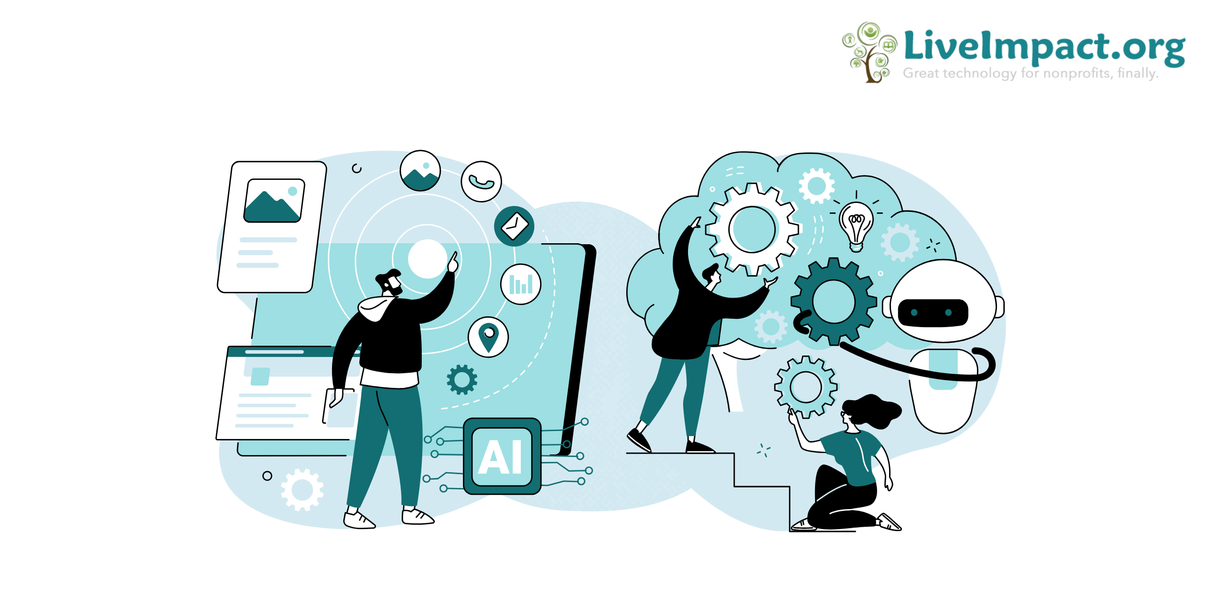Nonprofit members using AI-powered nonprofit software