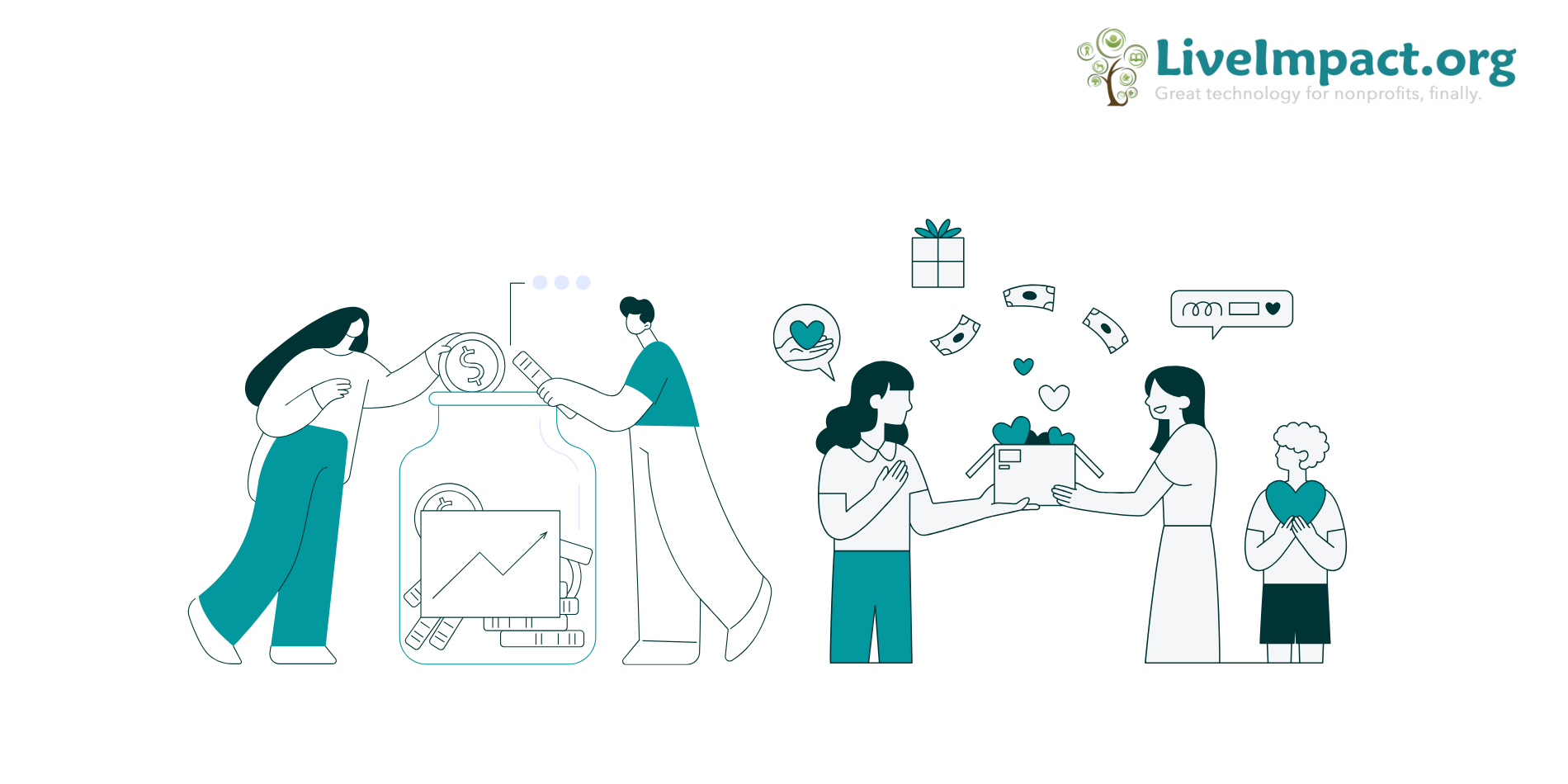 An image of nonprofit members using fundraising software
