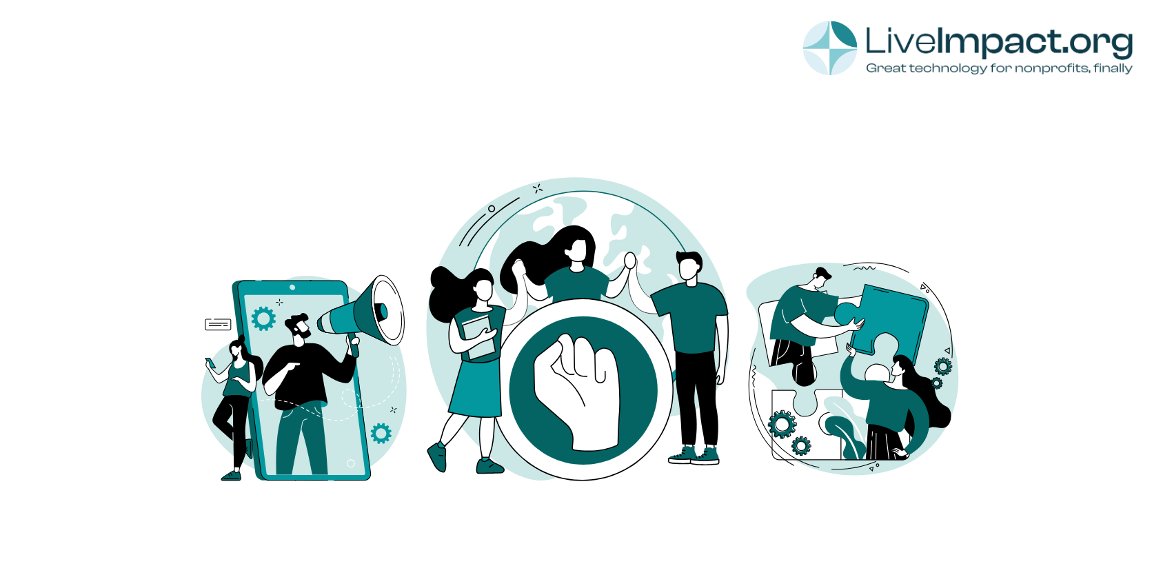 An image of nonprofit staff using donor management software